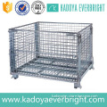 Industry stackable collapsible wire rolling storage cage